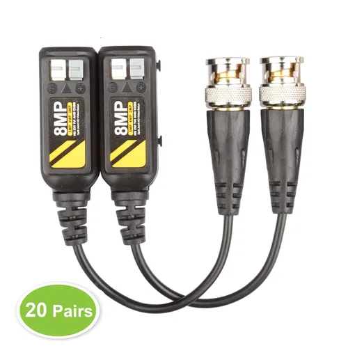 Vista 6 de 20 pares de conectores pasivos de video balun BNC para AHD/TVI/CVBS hasta 8MP