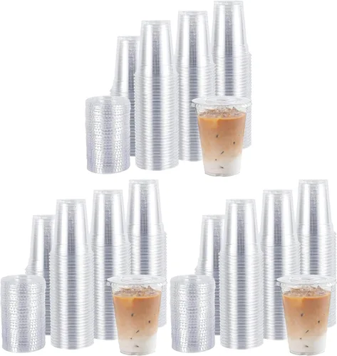 Vista 19 de TashiBox Vasos de plástico transparente de 9 onzas, paquete de 400 unidades, desechables, suministros de bodas y fiestas, ideales para cócteles