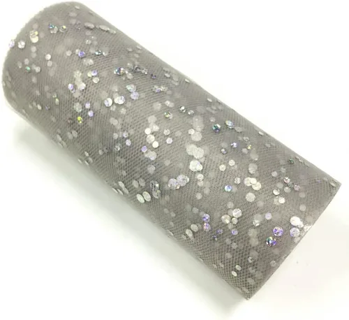 Vista 38 de Rollo de tul con lentejuelas con purpurina, decoración de boda, suministros de organza para fiestas de cumpleaños, carrete de tela, vestido tutú