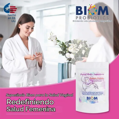 Vista 6 de Supositorio probiótico biom: pH vaginal natural y régimen de control de olores; equilibra y nutre el microbioma vaginal; sin parabenos (30)