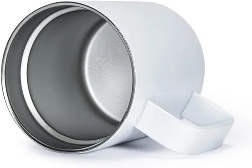 Vista 6 de AGH Taza de café de sublimación de 12 onzas con asa, paquete de 25 vasos de sublimación de acero inoxidable con asa, taza aislada al vacío con tapas