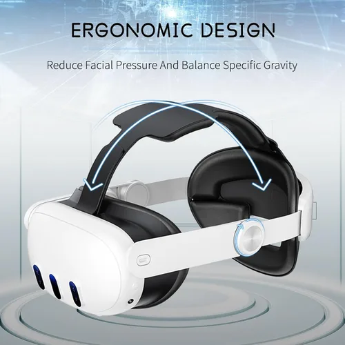 Vista 6 de KDYGPDCT Head Strap for Oculus Quest 3,3-in-1 Adjustable Halo Headband,Replacement for Elite Strap,Enhanced Comfort and Gaming Immersion VR