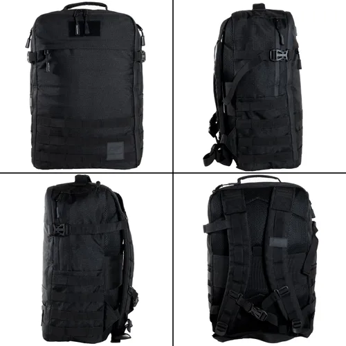 Vista 8 de Bolsa de gimnasio Serious Steel Fitness Bolsa de lona de nylon 1000D Resistente, Negro