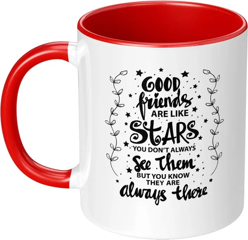 Vista 13 de Good Friends are Like Stars You Don't Always See Them but Know They Always There - Taza de café de cerámica con tema de la amistad, regalo