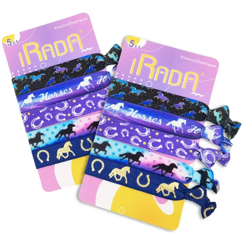 Vista 15 de 10 ligas elásticas para el cabello para niñas y mujeres, bonitos soportes para cola de caballo, sin daños, bandas para el cabello anudadas