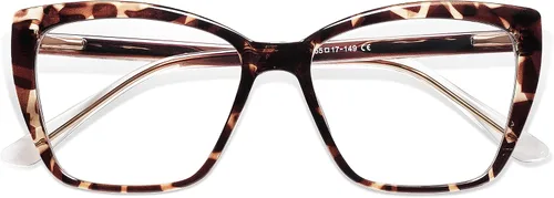Vista 15 de AMOMOMA Trendy TR90 Gafas de Lectura Grandes con Filtro de Luz Azul para Mujeres, Elegantes Gafas Cuadradas Tipo Ojo de Gato AM6031