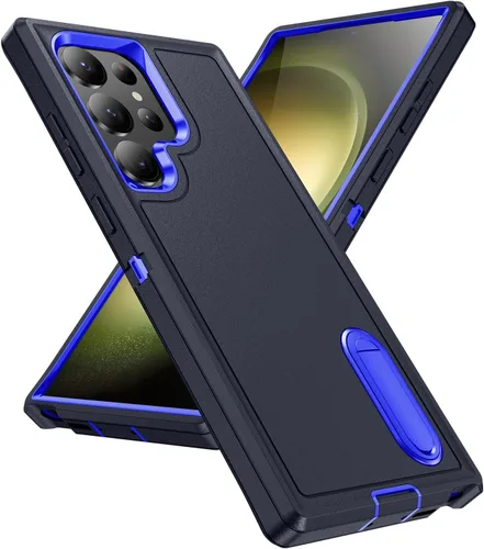 Vista 21 de IDweel Funda para Galaxy S22, para Galaxy S22 con soporte, protección resistente a prueba de golpes, antiarañazos, funda dura de estudio para Galaxy