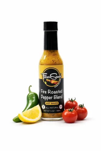 Vista 12 de Fresco Sauce - Fabulosa Caja de Regalo de Salsa Picante Paquete de 4 - Mostaza Chi Banero - Mezcla de Pimienta Asada al Fuego - Ajo Cítricos Fresno