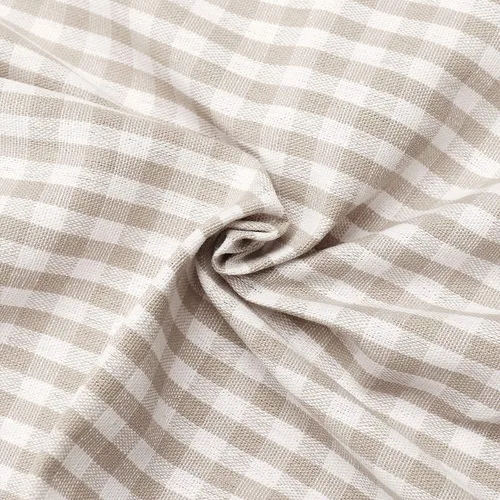 Vista 3 de Manteles, Cubiertas de Mesa Rectangulares Vintage de Algodón Puro a Cuadros Gingham, Manteles de Tamaño Grande para Navidad, Vacaciones, Hogar