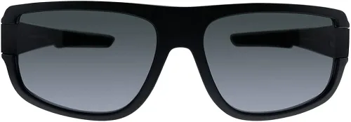 Vista 2 de Prada Linea Rossa - Gafas de sol redondas para hombre, color negro y gris oscuro, talla única