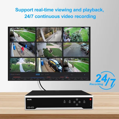 Vista 6 de Anpviz Grabador de video de seguridad IP NVR de 64 canales, salida de video HDMI 4K 12MP DDNS VCA alarma NVR inteligente, soporte RAID 0,1,5,6,10