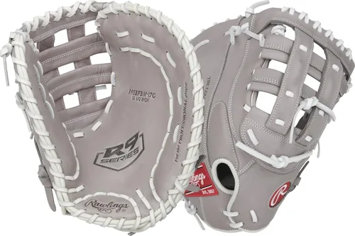 Vista 10 de Rawlings Guantes de sóftbol R9 Fastpitch Tamaños 11.5 a 13 pulgadas Múltiples estilos