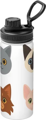 Vista 12 de Bright Star Printed Insulated Water Bottle, 18oz Stainless Steel Funny Travel Mug, Leakproof Hot & Cold for Sports, Gym, Hiking