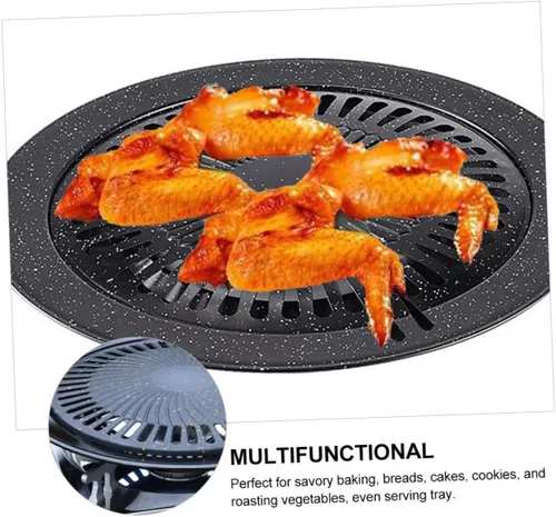 Vista 9 de Bandeja antiadherente para asar a la parrilla de doble capa para hornear horno seguro para hornear barbacoa