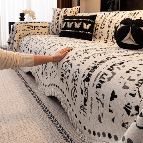 Vista 85 de ROOMLIFE Funda de sofá con estampado de leopardo para sofá de 3 plazas, lavable, protector de muebles para perros, funda de sofá suave