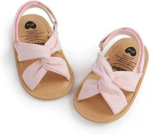 Vista 32 de Sandalias de verano para bebés, niñas y niños, unisex, antideslizantes, suela suave, transpirable, para primeros pasos, zapatos de playa al aire