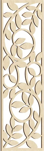 Vista 55 de 9 3/8"W x 24 3/8"H x 1/4"T Utica Decorativo Fretwork Madera Paneles de Pared, Abedul