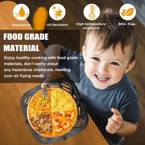 Vista 7 de Sartén para freidora de aire Chefman TurboTouch Easy View de 8 cuartos de galón, antiadherente de grado alimenticio, accesorios para freidora