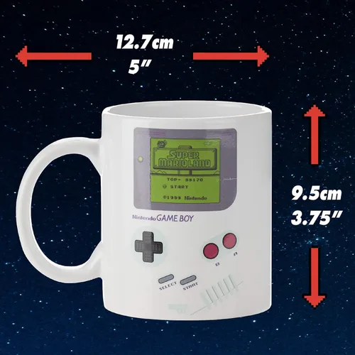 Vista 8 de Paladone Gameboy Taza de Café que Cambia de Color con el Calor - Regalo para Jugadores, Nerds, Fanáticos de Nintendo Mario, Hombres y Entusiastas
