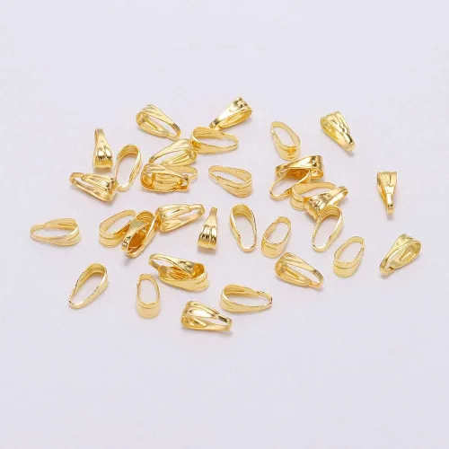 Vista 2 de GBSTORE 100 unidades de 0.118 x 0.276 in para pulseras, collares y colgantes, clips de pellizco, conectores para colgantes de fianza, gancho