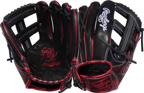 Vista 53 de Guantes de béisbol Heart of the Hide 2026 Top Grade US Steerhide Negro/Menta Pro H Web