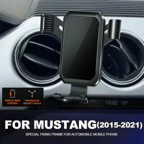 Vista 4 de Soporte de teléfono compatible con Ford Mustang 2015 2016 2017 2018 2019 2020 2021 2022, soporte de teléfono celular para tablero de automóvil