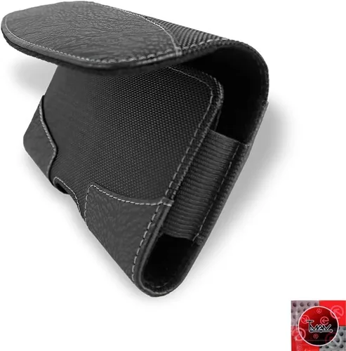Vista 3 de Funda de cuero para iPhone 13/13 Pro/13 Mini/ 13 Pro Max; funda duradera TMAN de cuero con clip para cinturón y trabillas para cinturón