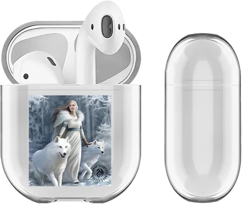 Vista 12 de Head Case Designs Funda de carga con licencia oficial de Anne Stokes Dagger Dragon Fantasy Designs de cristal duro transparente compatible con Apple