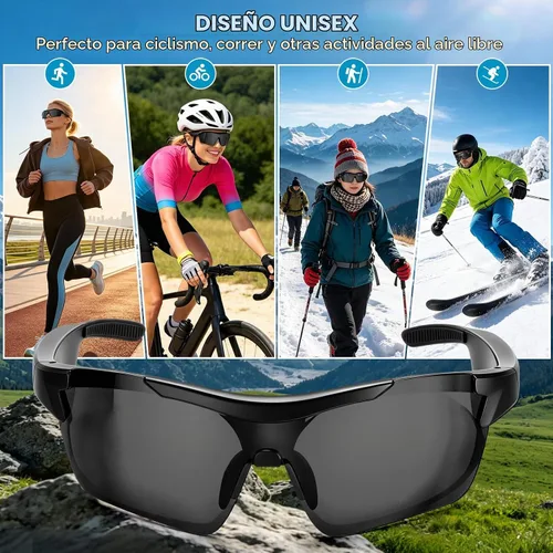 Vista 8 de Gafas de sol Bluetooth, gafas deportivas polarizadas con altavoces