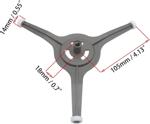Vista 5 de Anillo giratorio de triple brazo para microondas, anillo giratorio, bandeja de soporte para placa de vidrio de 10.6 pulgadas para horno