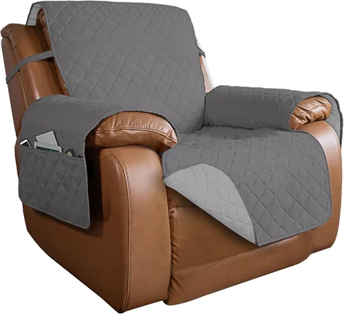 Vista 92 de PureFit - Funda de sofá acolchada reversible, protector de muebles impermeable, funda de sofá lavable con espuma antideslizante y correas elásticas