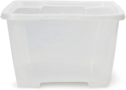 Vista 3 de Life Story Caja de almacenamiento rectangular de plástico transparente de 6 cuartos de galón para organización del hogar y el armario, paquete de 4
