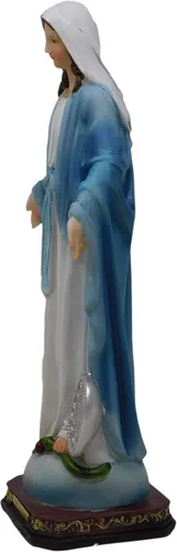 Vista 2 de Virgen Milagrosa - Estatua de resina (11.8 in), figura religiosa milagrosa