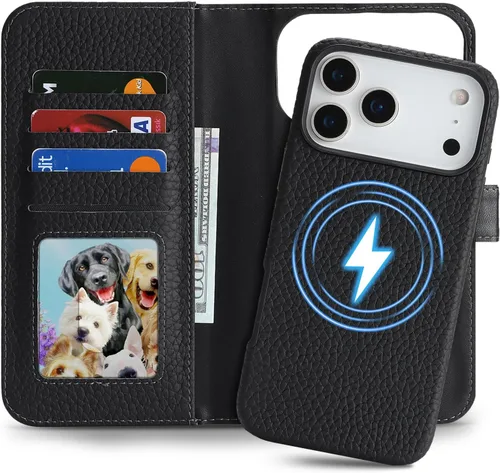 Vista 20 de Funda desmontable de cuero genuino para iPhone SE 2020/SE 2022/7/8, funda magnética 2 en 1 extraíble, soporte de carga Magsafe, funda protectora