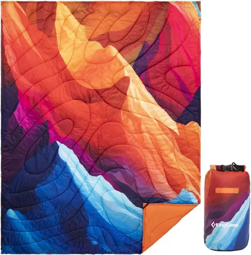 Vista 23 de KingCamp Manta de camping ultraligera, manta plegable portátil, 79 x 57 color fantasía (Canoe)