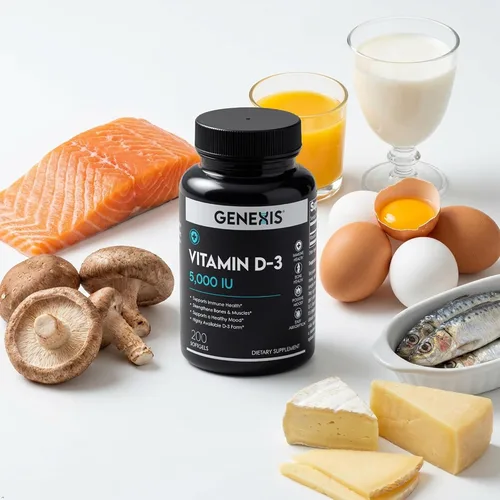 Vista 4 de Genexis Vitamin D3 5000 IU (125 mcg) – 200 Softgels