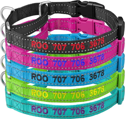 Vista 10 de Collar de Martingala personalizado para perro, collares de Martingala reflectantes con hebilla, collares de perro Martingala de entrenamiento