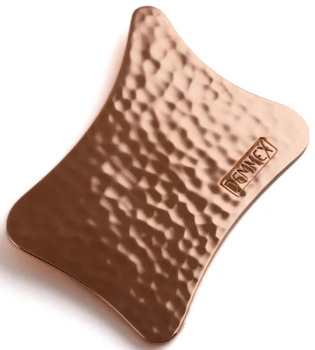 Vista 2 de DEMMEX Masajeador facial de cobre puro, herramienta de masaje facial Gua Sha, raspador de piel muerta, 0.079 in de grosor, 100% cobre puro sin