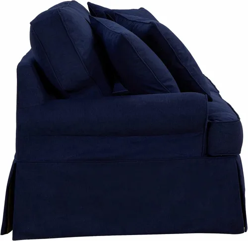 Vista 6 de Sunset Trading Horizon - Sofá biplaza con funda de 2 piezas, lavable, resistente a las manchas, color azul marino, juego de muebles para sala
