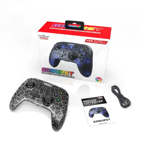 Vista 8 de Megacom Wireless Controller Remappable Controller for SwitchPCMobileAndroidiOSSteam Bluetooth Gaming Controller with 2 Remap Keys, Rechargeable