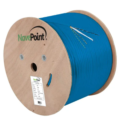 Vista 9 de NavePoint Cable Ethernet CAT6A, UTP, clasificación CMR, negro, 1000 pies