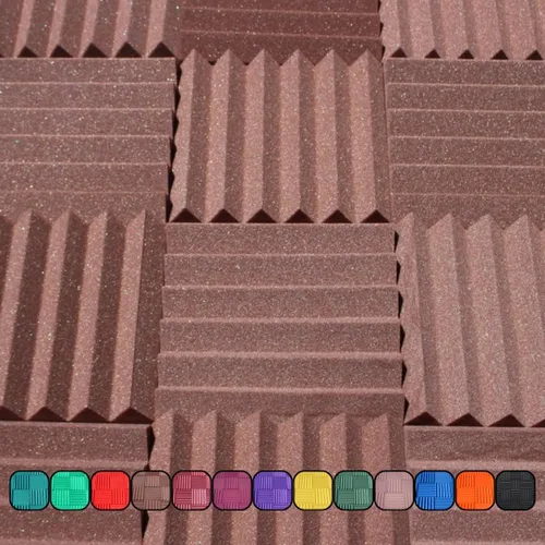 Vista 20 de Paneles de espuma acústica profesional estilo cuña de 12 x 12 x 2 pulgadas, paquete de 4, espuma de estudio para amortiguación de sonido e Carbón