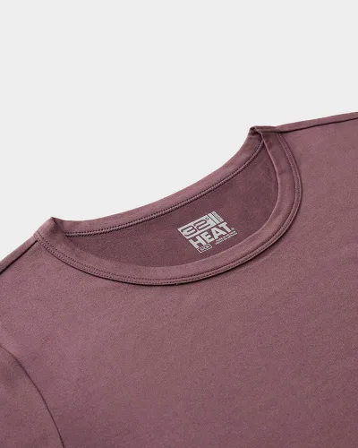 Vista 4 de 32 Degrees Heat - Camiseta térmica de capa base para mujer, manga larga, cuello redondo, ultra suave y ligera Berry Mauve19