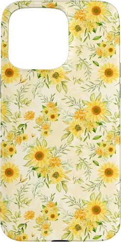 Vista 31 de Cute Sunflower Pattern Yellow Pastel Flower Case for iPhone 16