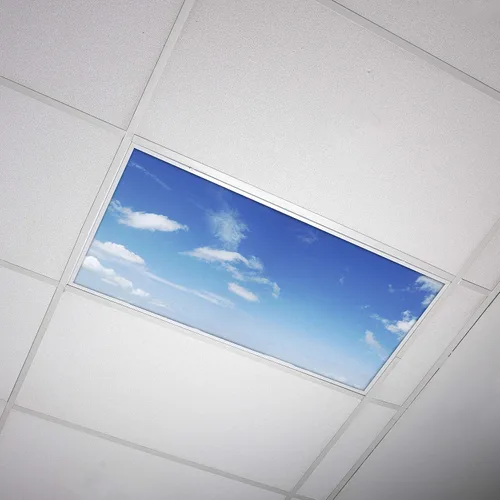 Vista 25 de Cubierta de luz fluorescente para luces de techo de aula, nubes rosadas, inserto de película retroiluminada de alta calidad 2 x 4