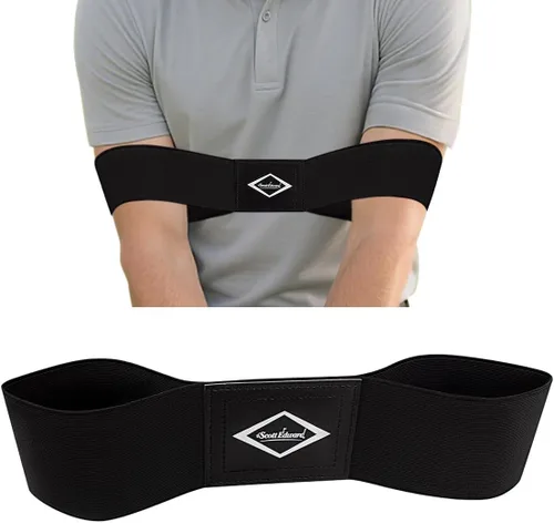 Vista 10 de Scott Edward Ayuda profesional para entrenamiento de swing de golf, banda de brazo de corrección de oscilación, herramienta de práctica de Azul