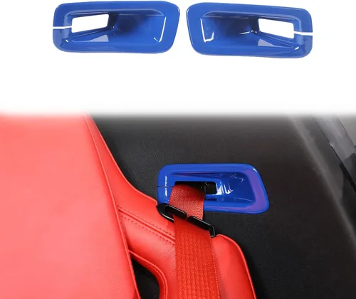 Vista 11 de Daeiclru Funda para cinturón de seguridad de asiento de automóvil compatible con Chevrolet Corvette C8 2020-2023, soportes de cinturón de seguridad