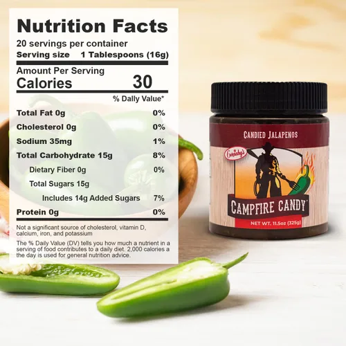 Vista 2 de Cornaby's Campfire Candy Jalapeño Peppers Sweet Relish, sin gluten, sin transgénicos, 1 paquete