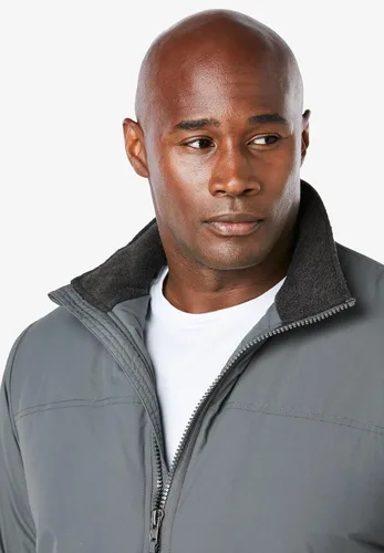 Vista 3 de KingSize Chaqueta bomber grande y alta con forro polar para hombre