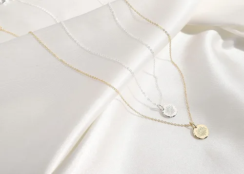 Vista 4 de HOPE LOVE SHINE New Beginnings Lotus Necklace for Women - Gifts for Her - Divorce Gifts, Addiction Recovery, AAA, Sobriety Gifts for Women, Break